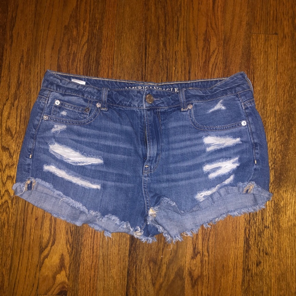 american eagle distressed cut off shorts